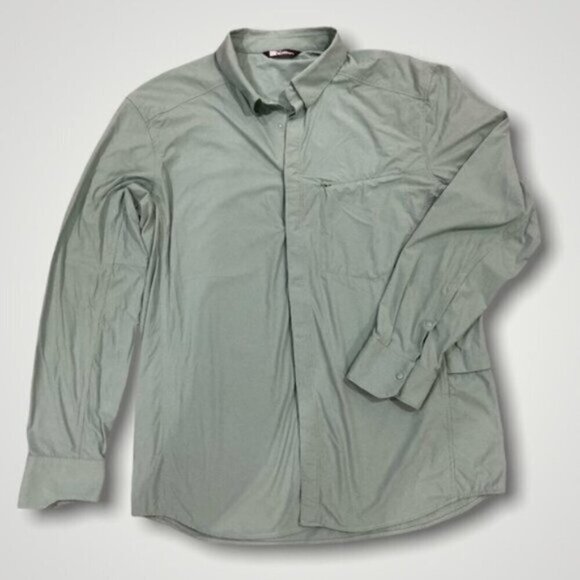 MEC Green Sun Dodger Long Sleeve Hiking Shirt Large - Picture 2 of 11